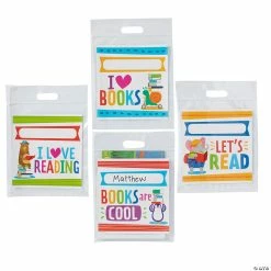 Coupon 🧨 10 1/2" x 14 1/4" Animal Reading Buddy Plastic Book Bags – 12 Pc. 😍