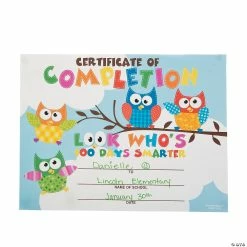 Hot Sale 😀 100th Day Owl Certificates 🎁