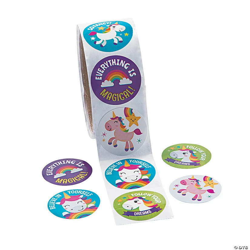 Hot Sale 😉 Unicorn Sticker Roll - 100 Pc. 🎉 2 Hot Sale 😉 Unicorn Sticker Roll - 100 Pc. 🎉 - Image 2