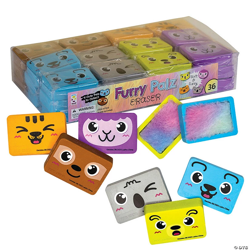 Cheap π Furry Palz Erasers - 36 Pc. βοΈ 2 Cheap π Furry Palz Erasers - 36 Pc. βοΈ - Image 2