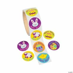 Promo 🔔 Iconic Easter Sticker Roll - 100 Pc. 🔥 -Animal toys Shop 37 1031