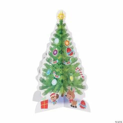 New 🔔 3D 🎄 Christmas Tree Sticker Scenes - 12 Pc. 👏
