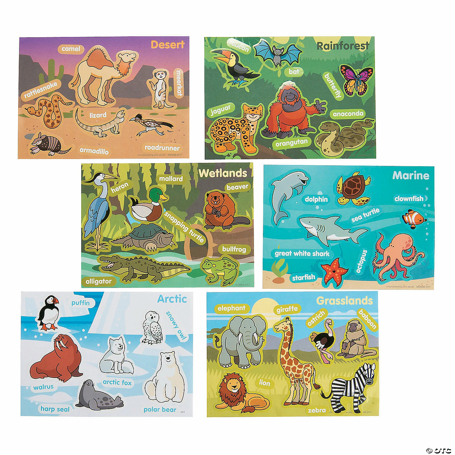 Outlet βοΈ Animal Habitat Mini Sticker Scenes - 24 Pc. π 1 Outlet βοΈ Animal Habitat Mini Sticker Scenes - 24 Pc. π