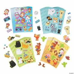 Wholesale 🧨 Animal Sticker Sheets Assortment - 96 Sheets 👍
