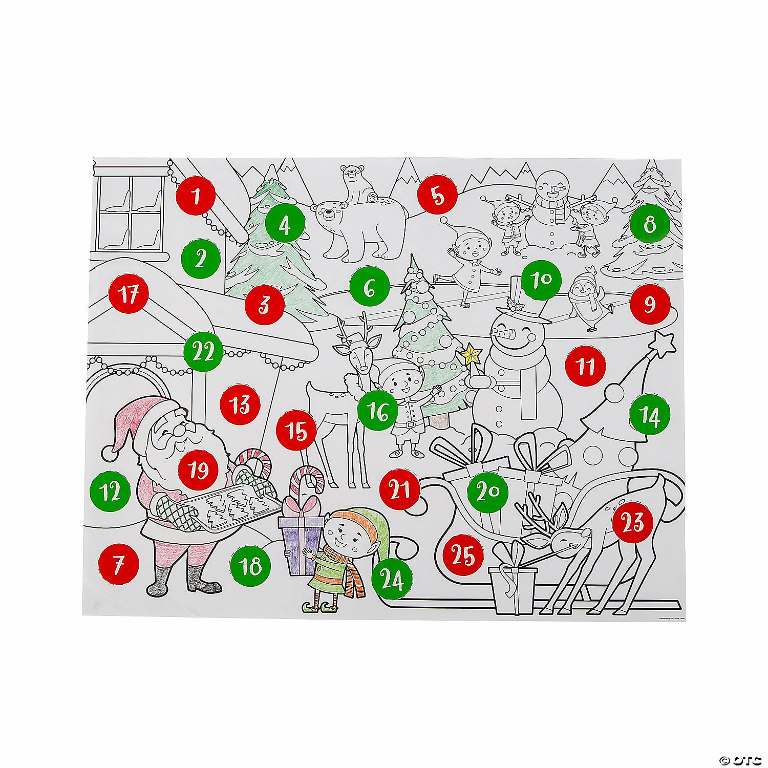Flash Sale π Christmas Countdown Coloring Sheets with Stickers - 30 Pc. 𧨠2 Flash Sale π Christmas Countdown Coloring Sheets with Stickers - 30 Pc. 𧨠- Image 2