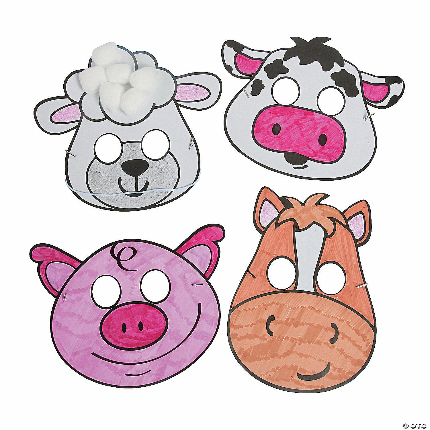 Best Pirce π Color Your Own Farm Animal Masks - 12 Pc. 𧨠2 Best Pirce π Color Your Own Farm Animal Masks - 12 Pc. 𧨠- Image 2