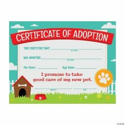 Flash Sale 😉 Dog Party Adoption Certificates 🔔