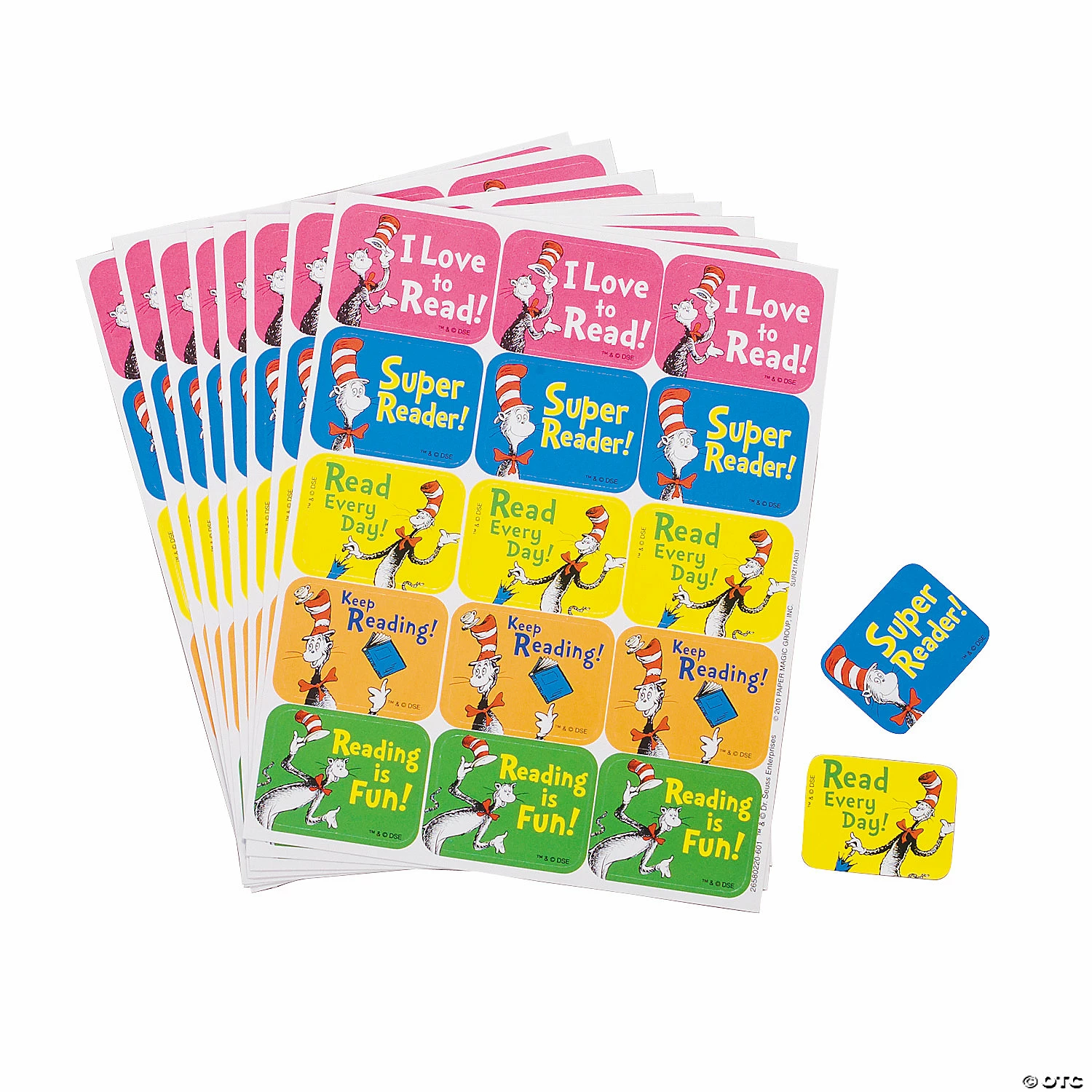 Wholesale 🧨 Dr. Seuss™ The Cat in the Hat™ Reading Stickers - 10 Sheets ✔️ 1 Wholesale 🧨 Dr. Seuss™ The Cat in the Hat™ Reading Stickers - 10 Sheets ✔️