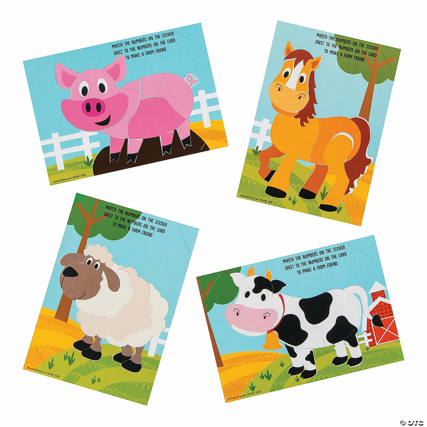 Deals ๐ Farm Animals Sticker by Number Cards - 24 Pc. ๐ 1 Deals ๐ Farm Animals Sticker by Number Cards - 24 Pc. ๐