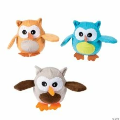 Wholesale 🔔 Mini Plump Stuffed Owls - 12 Pc. 🥰