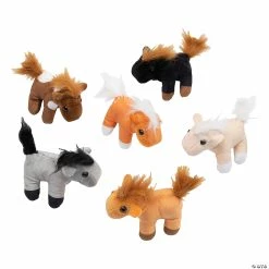Promo 🌟 Mini Realistic Stuffed Horses - 12 Pc. 👍