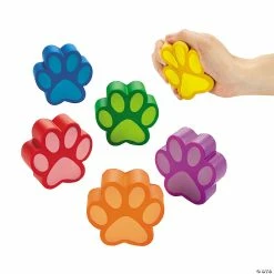 Budget 🥰 Paw Print Stress Toys - 12 Pc. 🔔