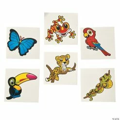 Best Sale 😍 Rainforest Friends Temporary Tattoos - 72 Pc. 👍