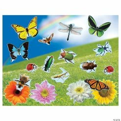 Best deal 😉 Realistic Bugs & Flowers Sticker Scenes - 12 Pc. 🔥
