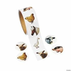 Brand new 🥰 Realistic Photo Farm Animal Sticker Roll - 100 Pc. 🤩