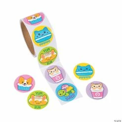 Budget 💯 Scented Foodimals Sticker Roll - 100 Pc. 👏