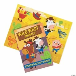 Wholesale 👏 Western Animal Activity Book with Stickers - 12 Pc. ❤️